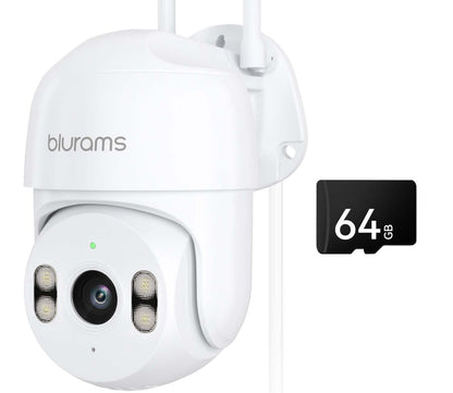 Outdoor Security Camera 2K Wired, 360° Pan Tilt, Color Night Vision