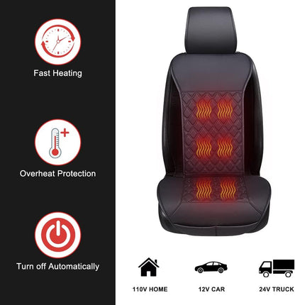 Universal Seat Cushion, Comfortable Soft Breathable Seat Cover with Full Back Support in Winter