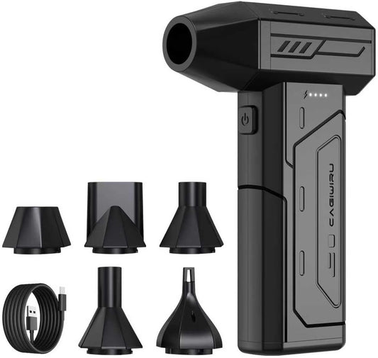 Cordless Air Duster, Rechargeable Electric Compressed Air Blower with LED