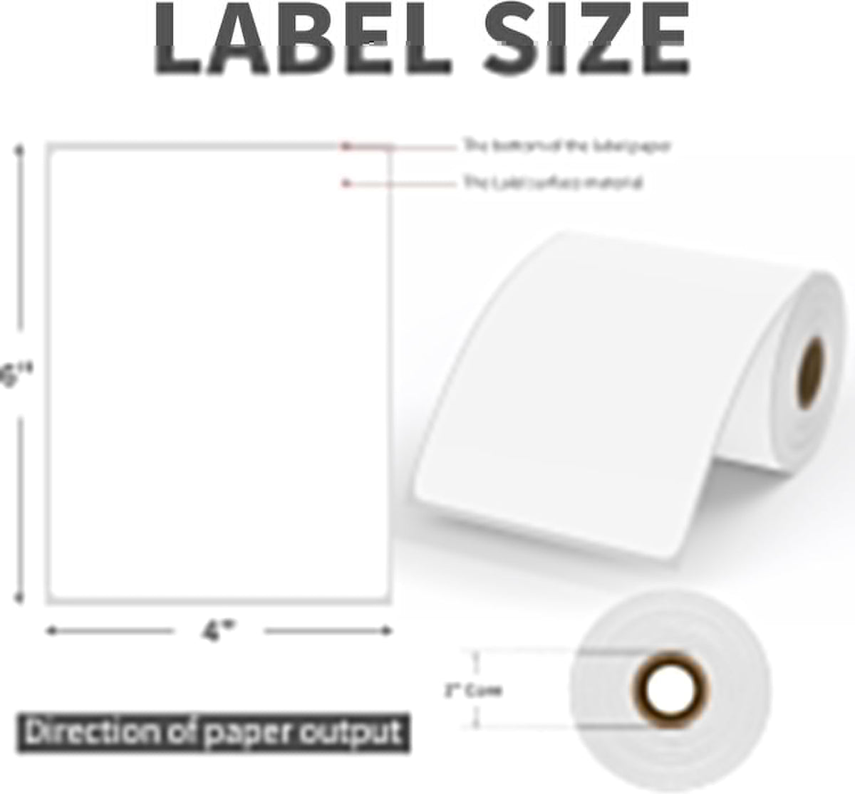 9527 Product Fanfold 4 x 6 Direct Thermal Labels White Perforated Shipping Labels, 500pcs per Stack,1 Stack