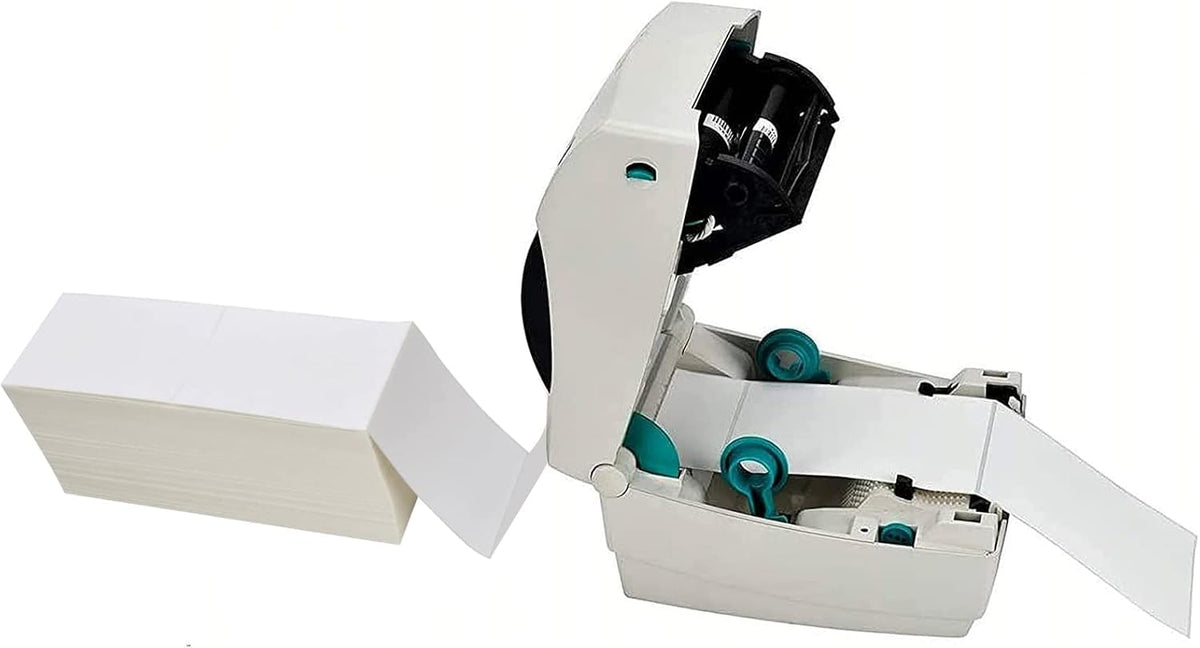 9527 Product Fanfold 4 x 6 Direct Thermal Labels White Perforated Shipping Labels, 500pcs per Stack,1 Stack