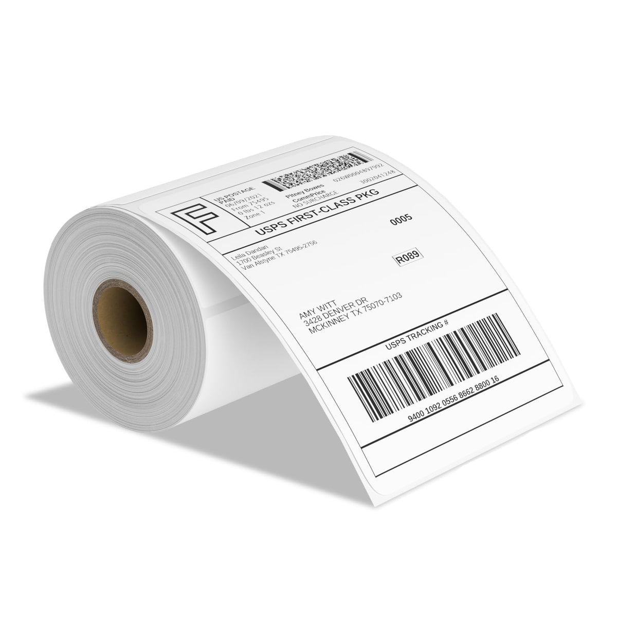 9527 Product Fanfold 4 x 6 Direct Thermal Labels White Perforated Shipping Labels, 500pcs per Stack,1 Stack