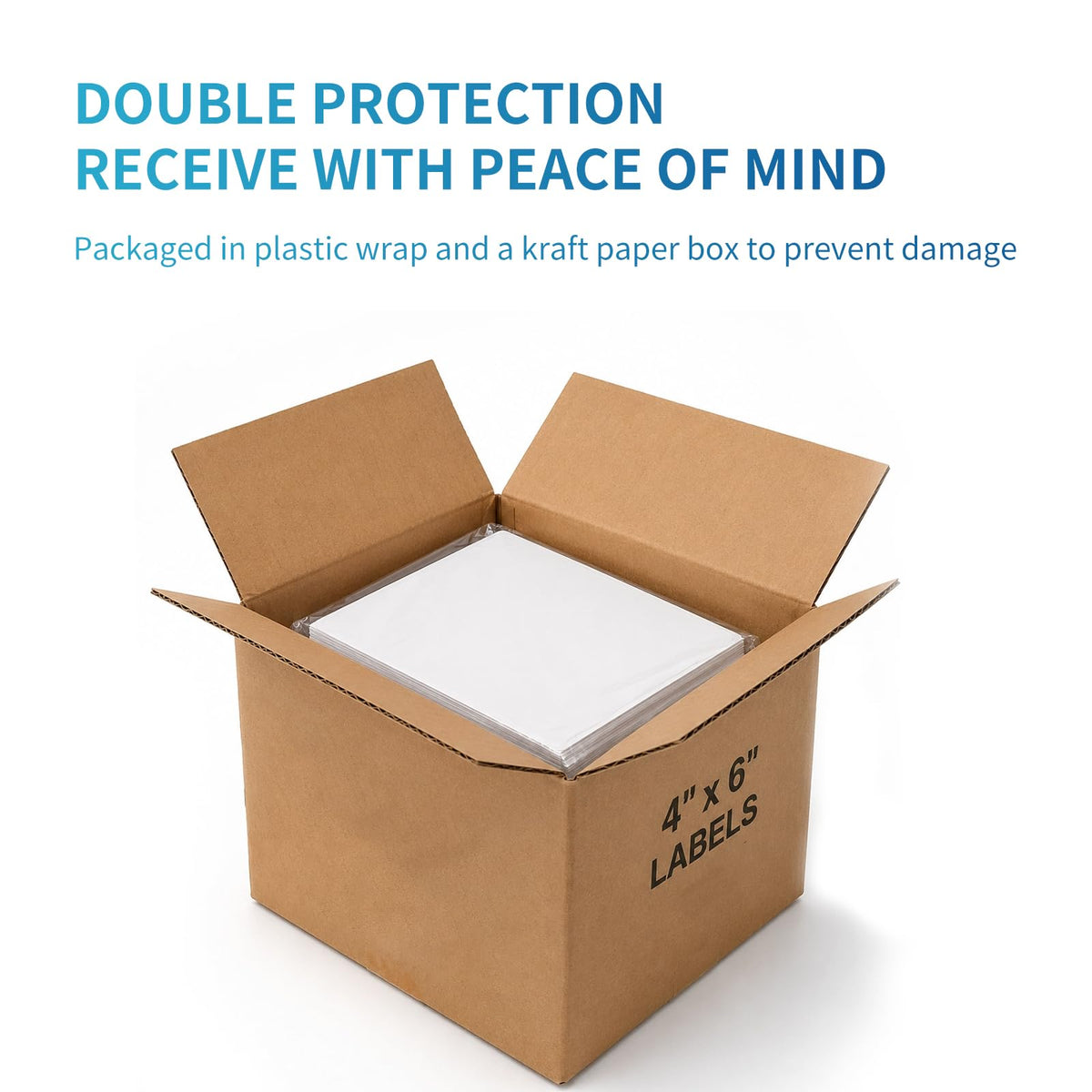 4x6 Thermal Shipping Labels, 500 Fanfold Perforated Labels