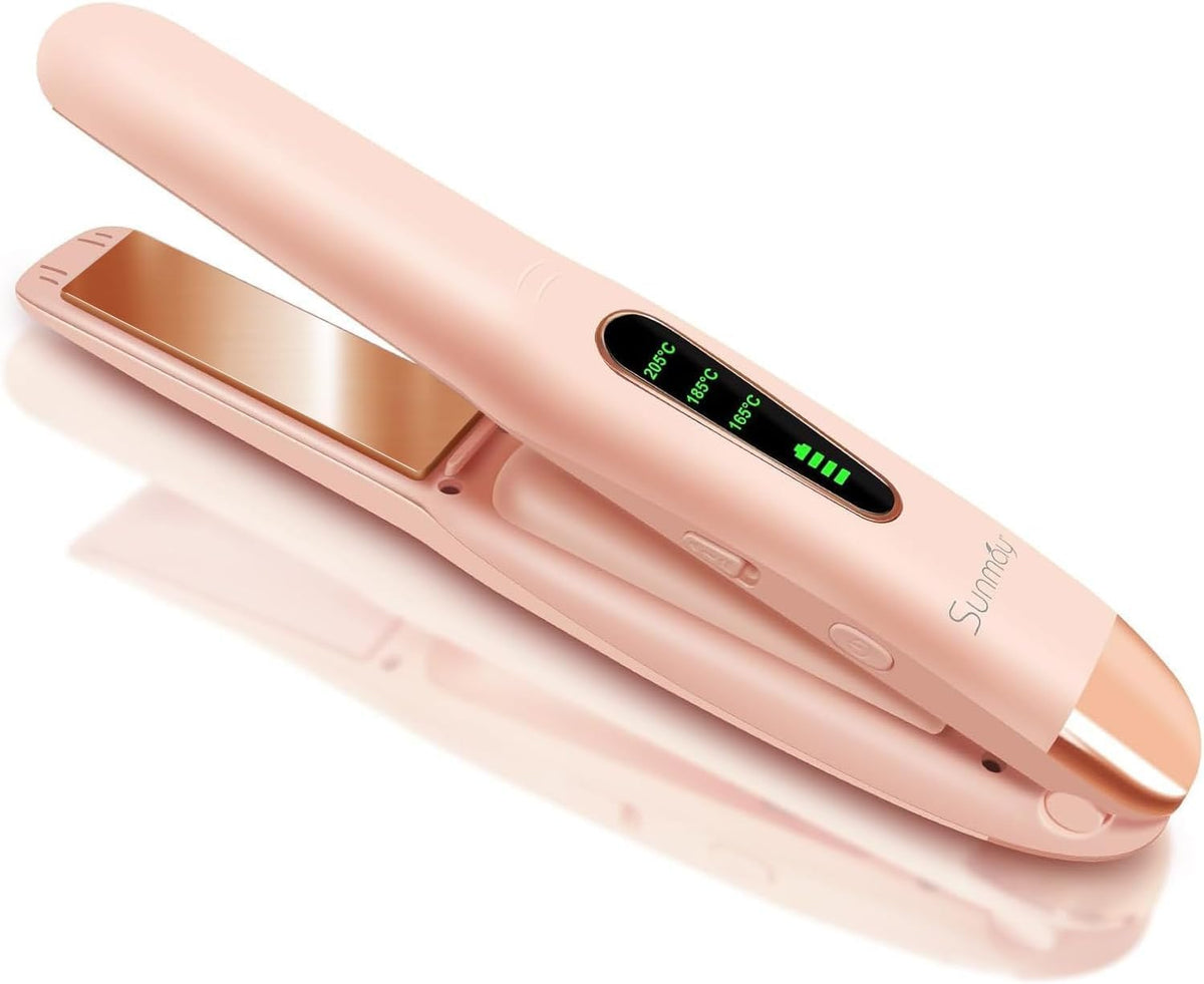 Cordless Hair Straightener, USB-C Rechargeable Travel Flat Iron