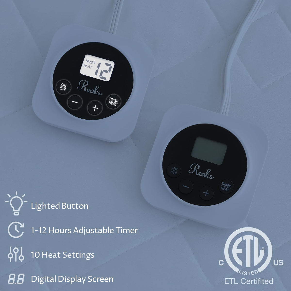 Heated Mattress Pad Queen, 3D Air Fabric, Preheat & Memory for Cold Winter
