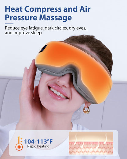 Eye Massager with Heat & Bluetooth Music, Heated Eye Mask