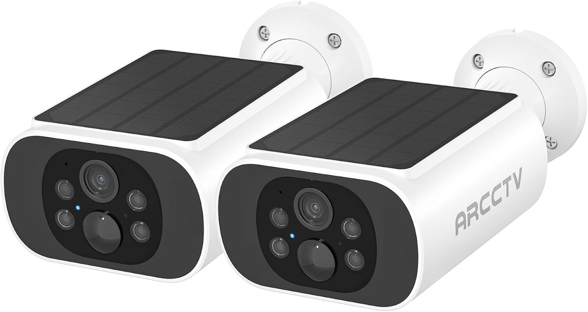 Solar Security Camera Outdoor Wireless, Built-in Solar Panel