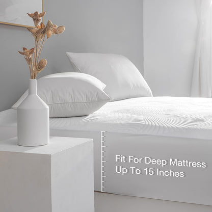 Heated Mattress Pad Queen with Preheat & Memory, 3D Air Fabric