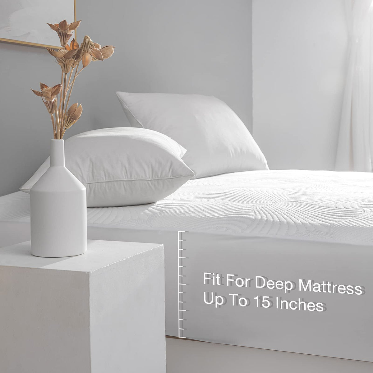 Heated Mattress Pad Queen with Preheat & Memory, 3D Air Fabric
