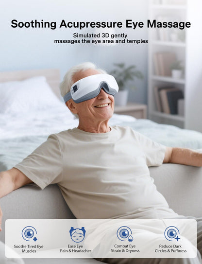 Eye Massager with Heat & Bluetooth Music, Heated Eye Mask