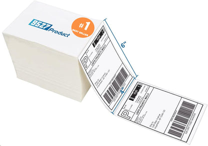 4x6 Thermal Shipping Labels, 500 Fanfold Perforated Labels