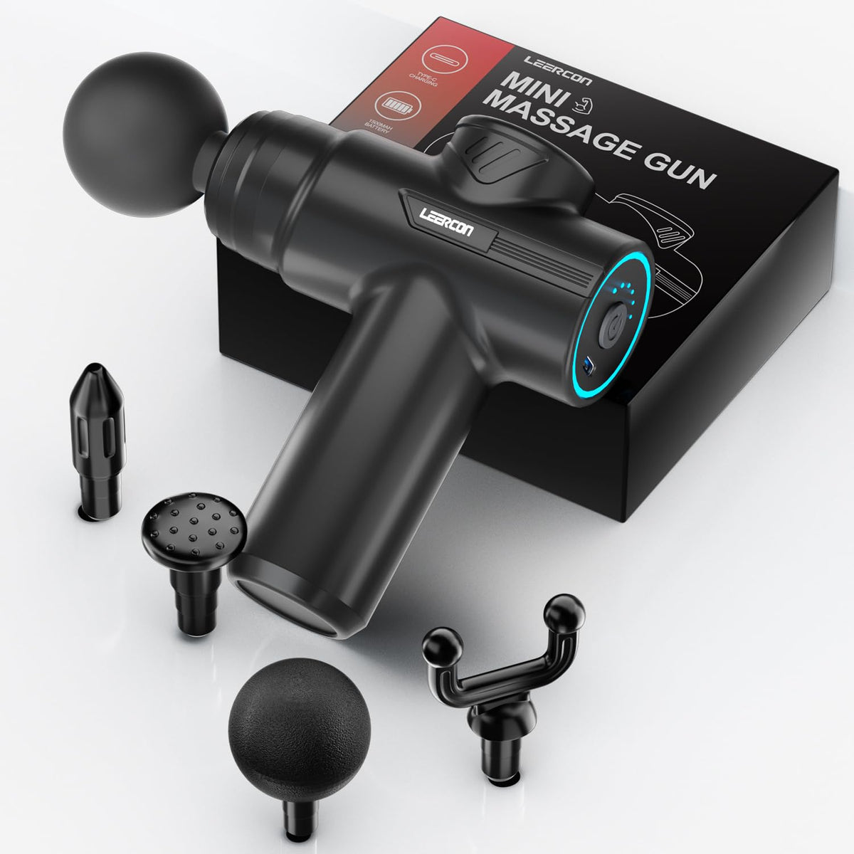 LEERCON Massage Gun Deep Tissue Mini Muscle Back Massager for Pain Relief