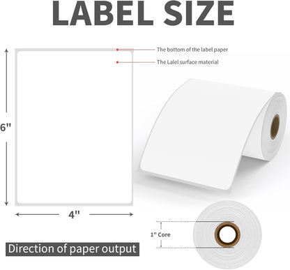 4x6 Thermal Shipping Labels, 500 Fanfold Perforated Labels