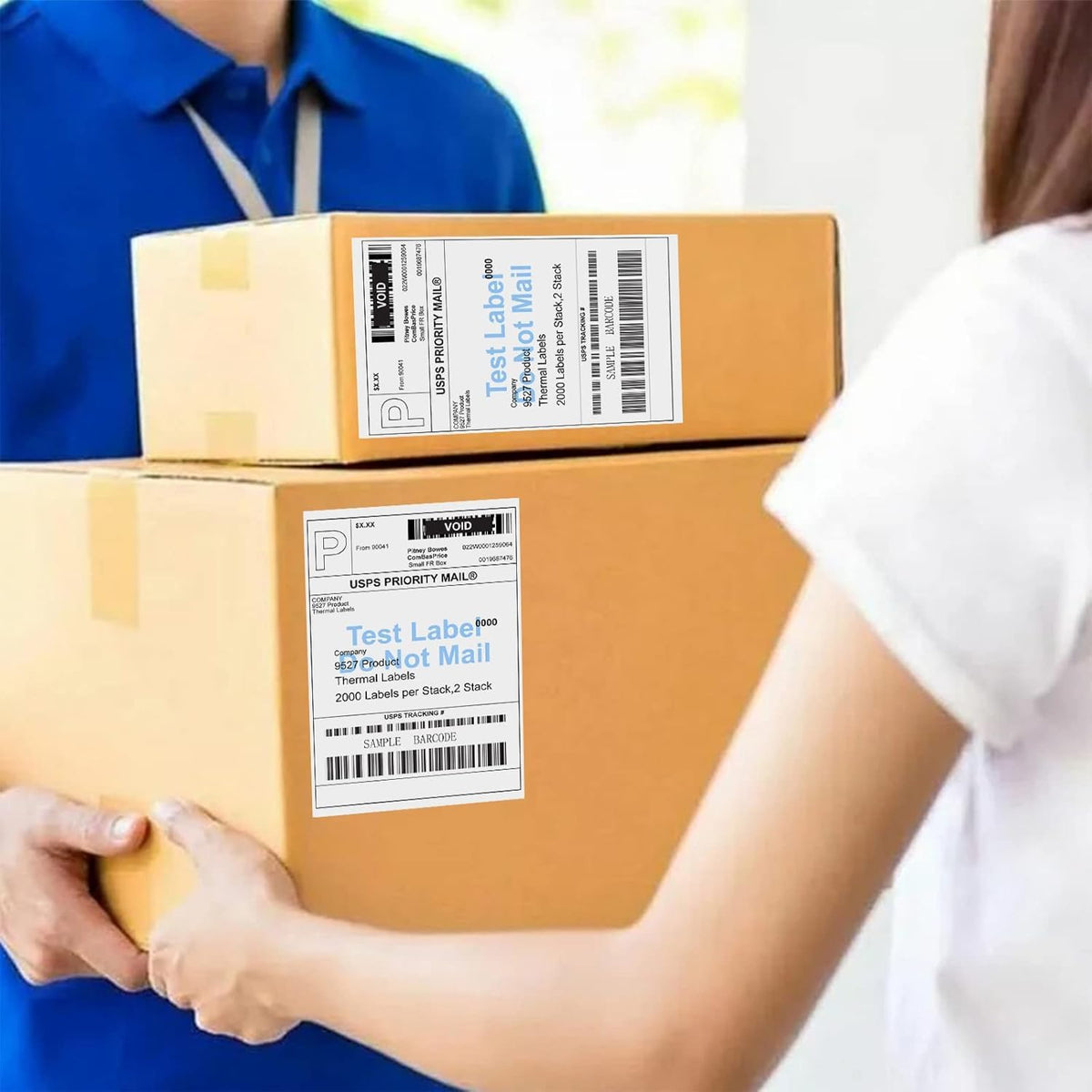4x6 Thermal Shipping Labels, 500 Fanfold Perforated Labels