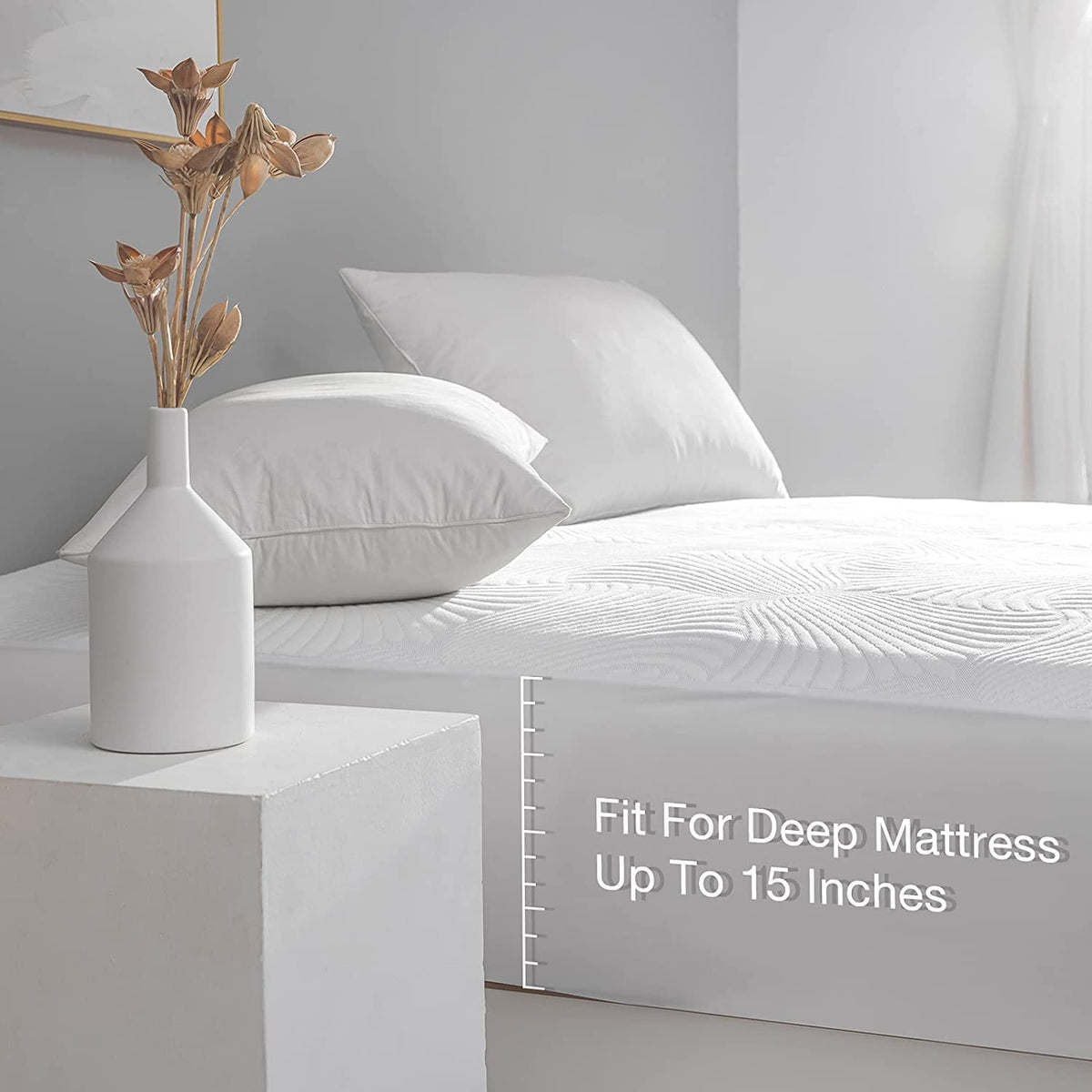 Heated Mattress Pad Queen, 3D Air Fabric, Preheat & Memory for Cold Winter