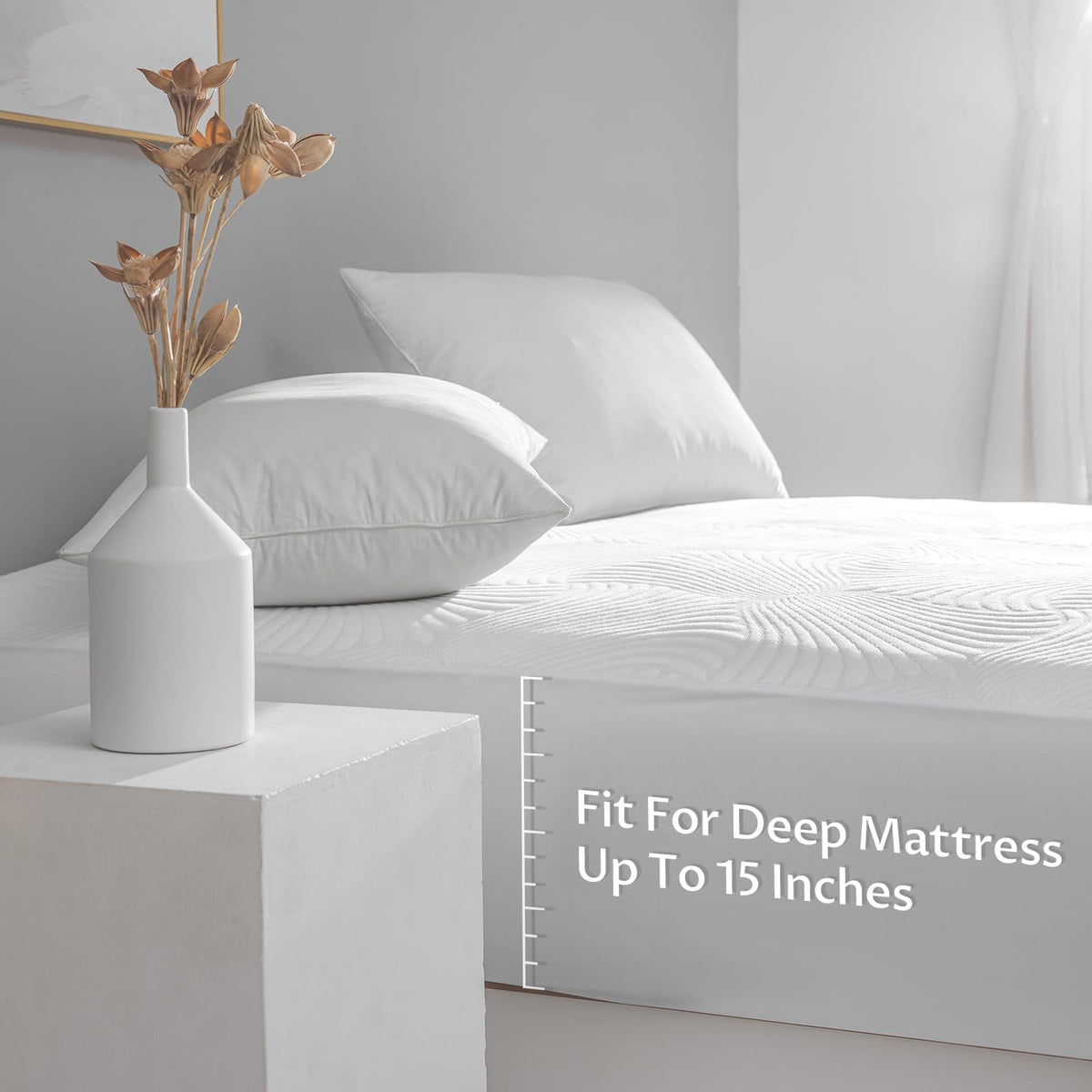 Heated Mattress Pad Queen, 3D Air Fabric, Preheat & Memory for Cold Winter