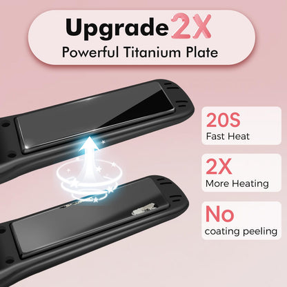 Cordless Hair Straightener, USB-C Rechargeable Travel Flat Iron