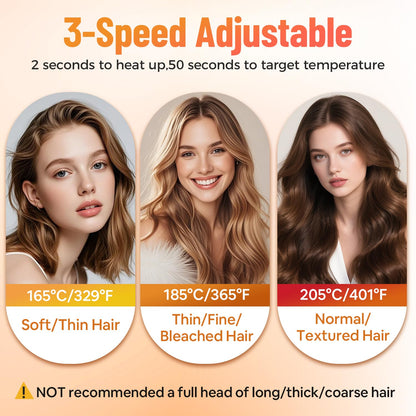 Cordless Hair Straightener, USB-C Rechargeable Travel Flat Iron