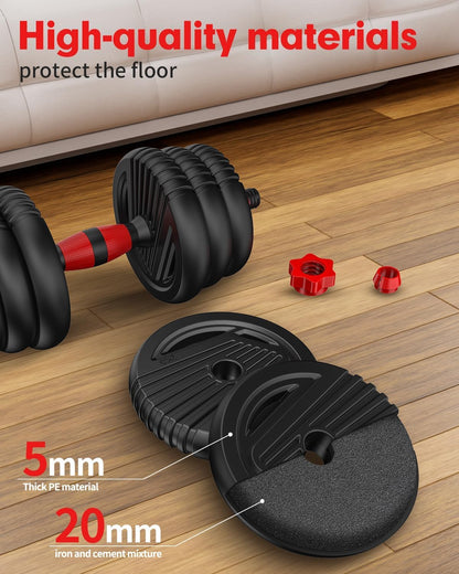 Adjustable Dumbbell set,20/30/45/70/90lbs Free Weight Set