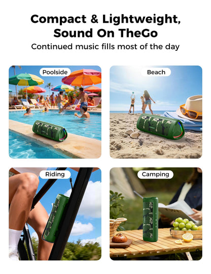 Portable Bluetooth Speaker 20W, IPX5 Waterproof, 24H Playtime