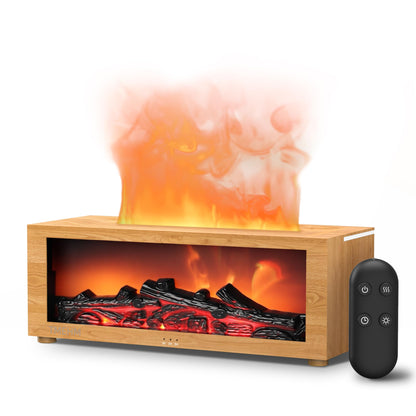 Flame Diffuser Humidifier, Essential Oil Diffuser with Fireplace Effect
