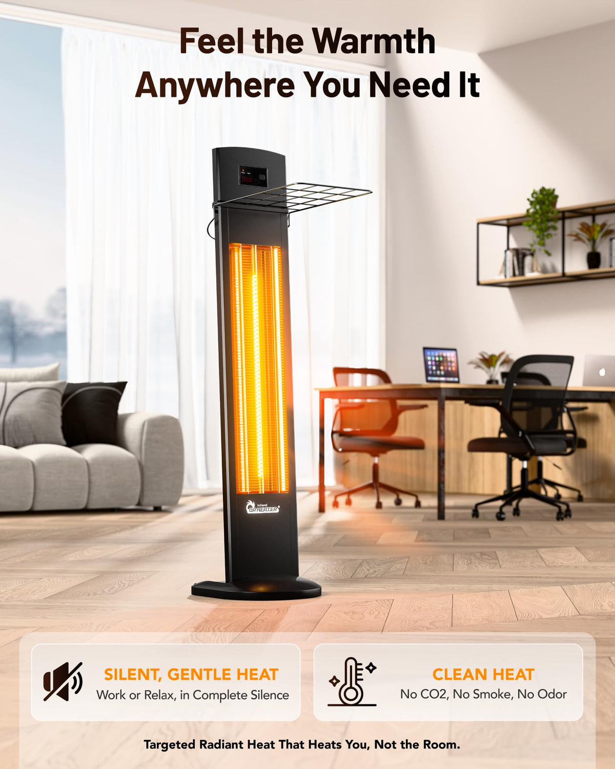 Infrared Space Heater Indoor & Outdoor with Remote & Thermostat