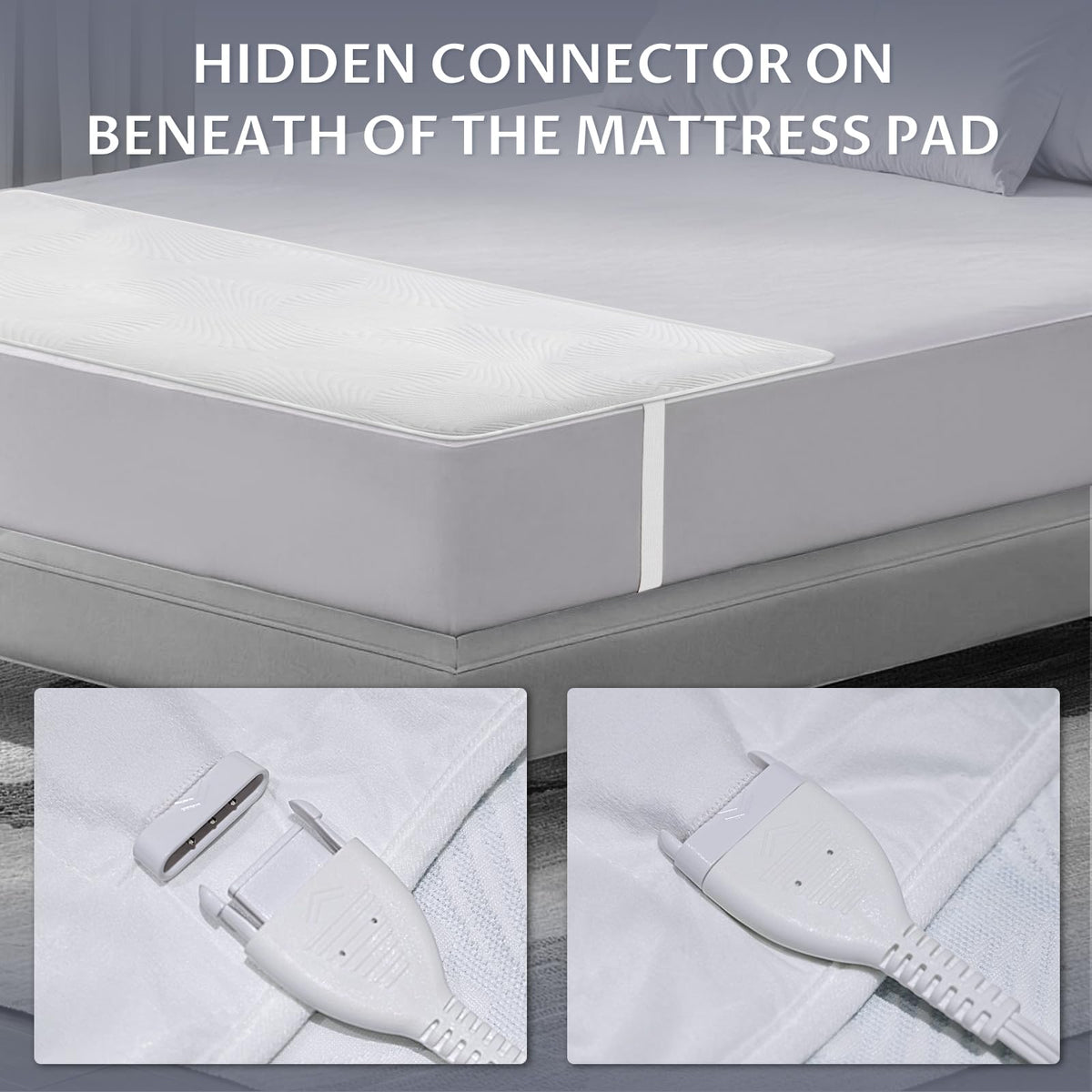 Heated Mattress Pad Queen, 3D Air Fabric, Preheat & Memory for Cold Winter