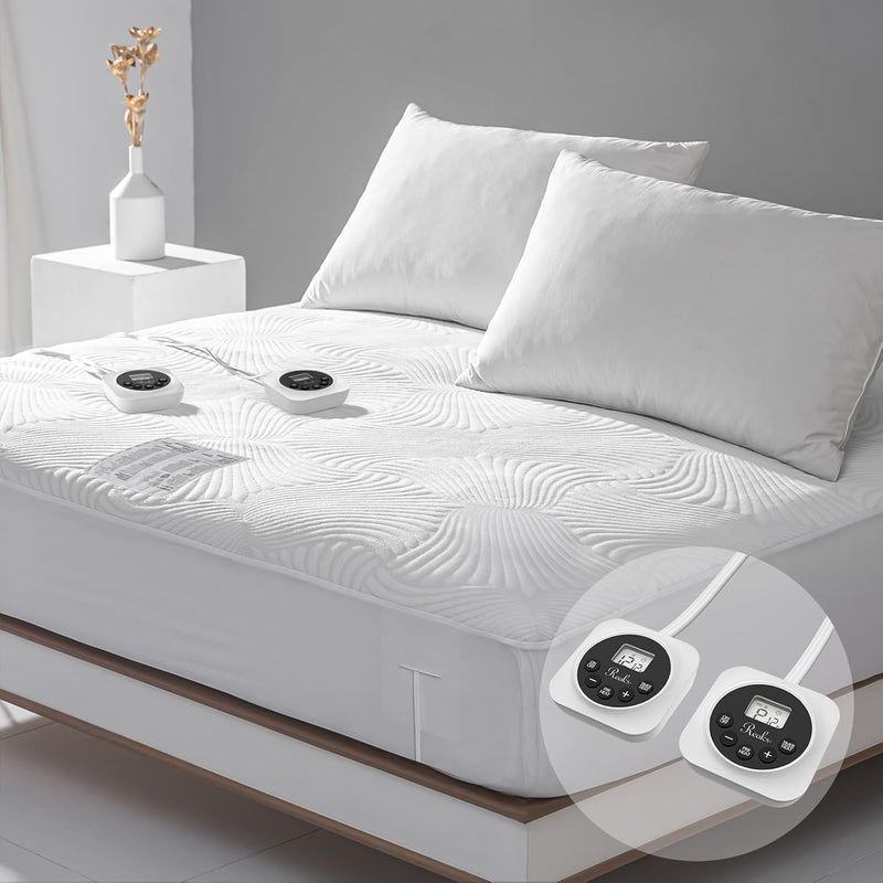 Heated Mattress Pad Queen, 3D Air Fabric, Preheat & Memory for Cold Winter