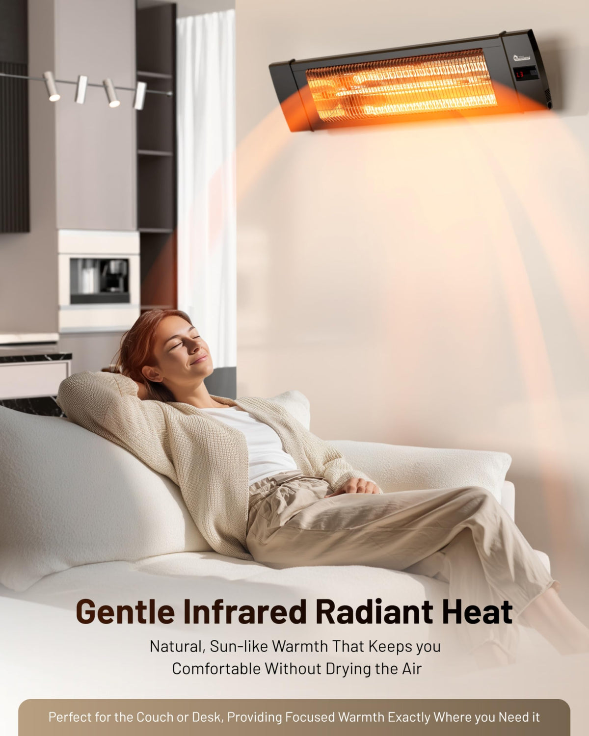 Infrared Space Heater Indoor & Outdoor with Remote & Thermostat