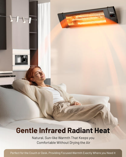 Infrared Space Heater Indoor & Outdoor with Remote & Thermostat
