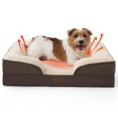Orthopedic Dog Bed for Large Dogs, Washable Cover