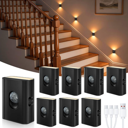 Motion Sensor Stair Lights Indoor, Rechargeable Magnetic Night Lights