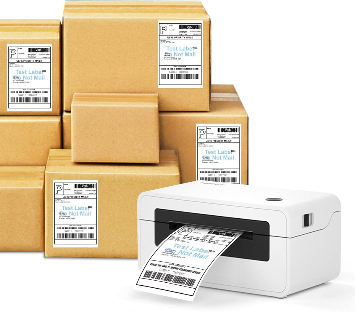 4x6 Thermal Shipping Labels, 500 Fanfold Perforated Labels