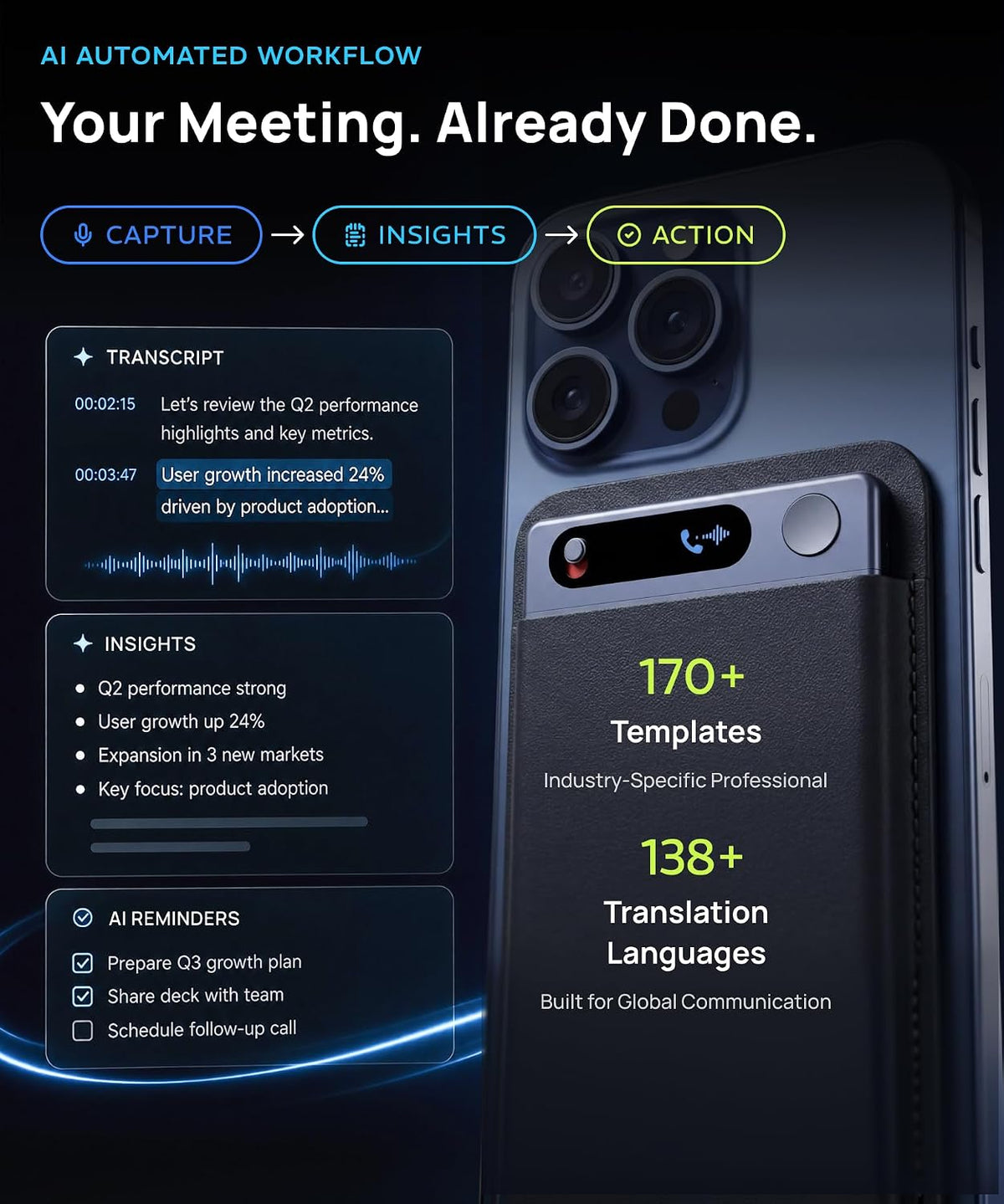 AI Voice Recorder, AI Note Taker, Unlimited Transcription, Lite