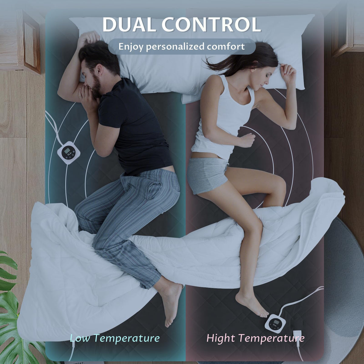 Heated Mattress Pad Queen, 3D Air Fabric, Preheat & Memory for Cold Winter