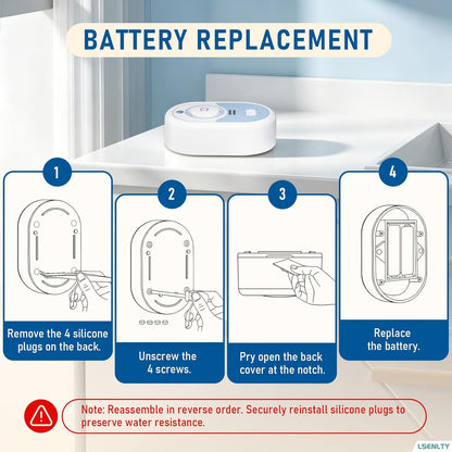 Water Leak Detector with 100dB Alarm, 5-Year Battery, IP66 Waterproof