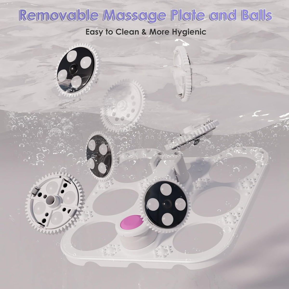 Ranjova Foot Spa Electric Rotary Massage with Heat, Bubble, Remote Control