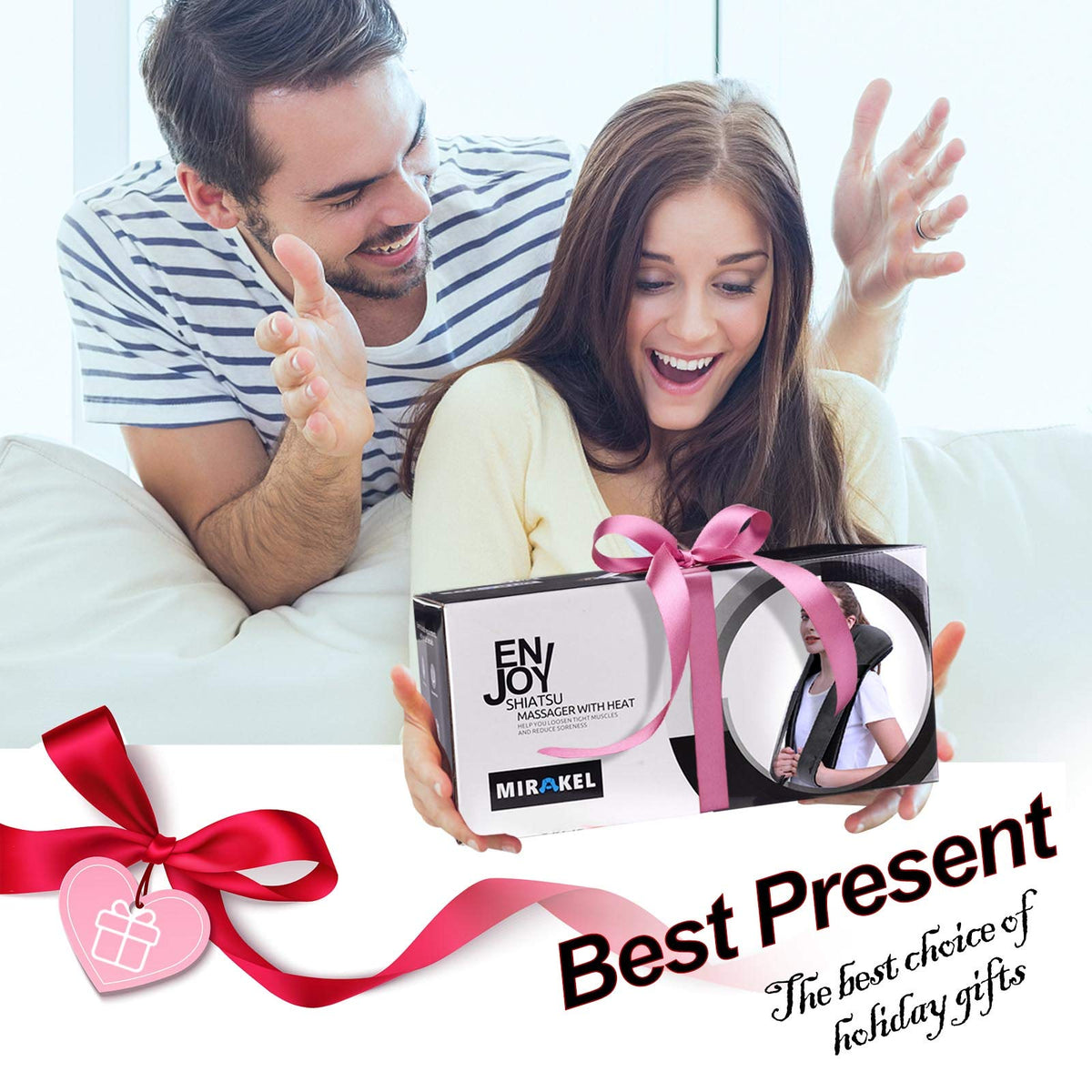Neck Massager with Heat, Deep Tissue Massager for Women & Men