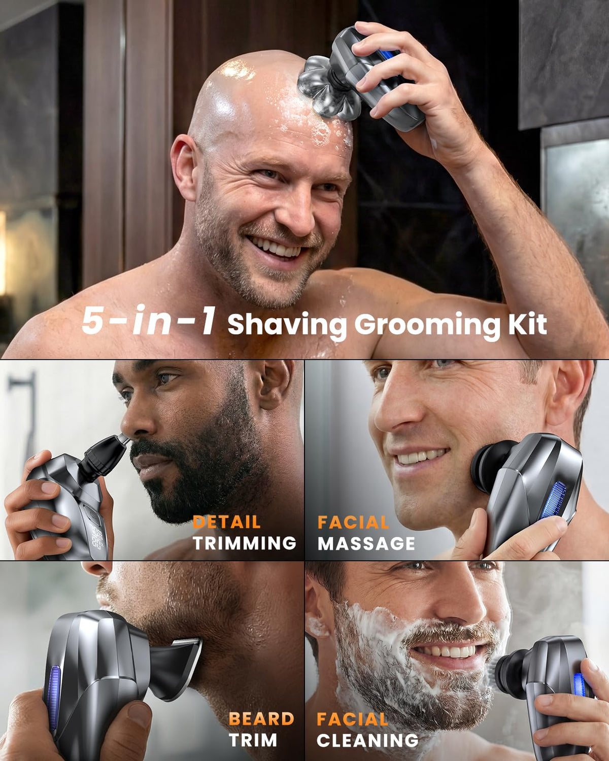 Beard Trimmer with Vacuum for Men, Adjustable 1-20mm