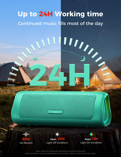 Portable Bluetooth Speaker 20W, IPX5 Waterproof, 24H Playtime