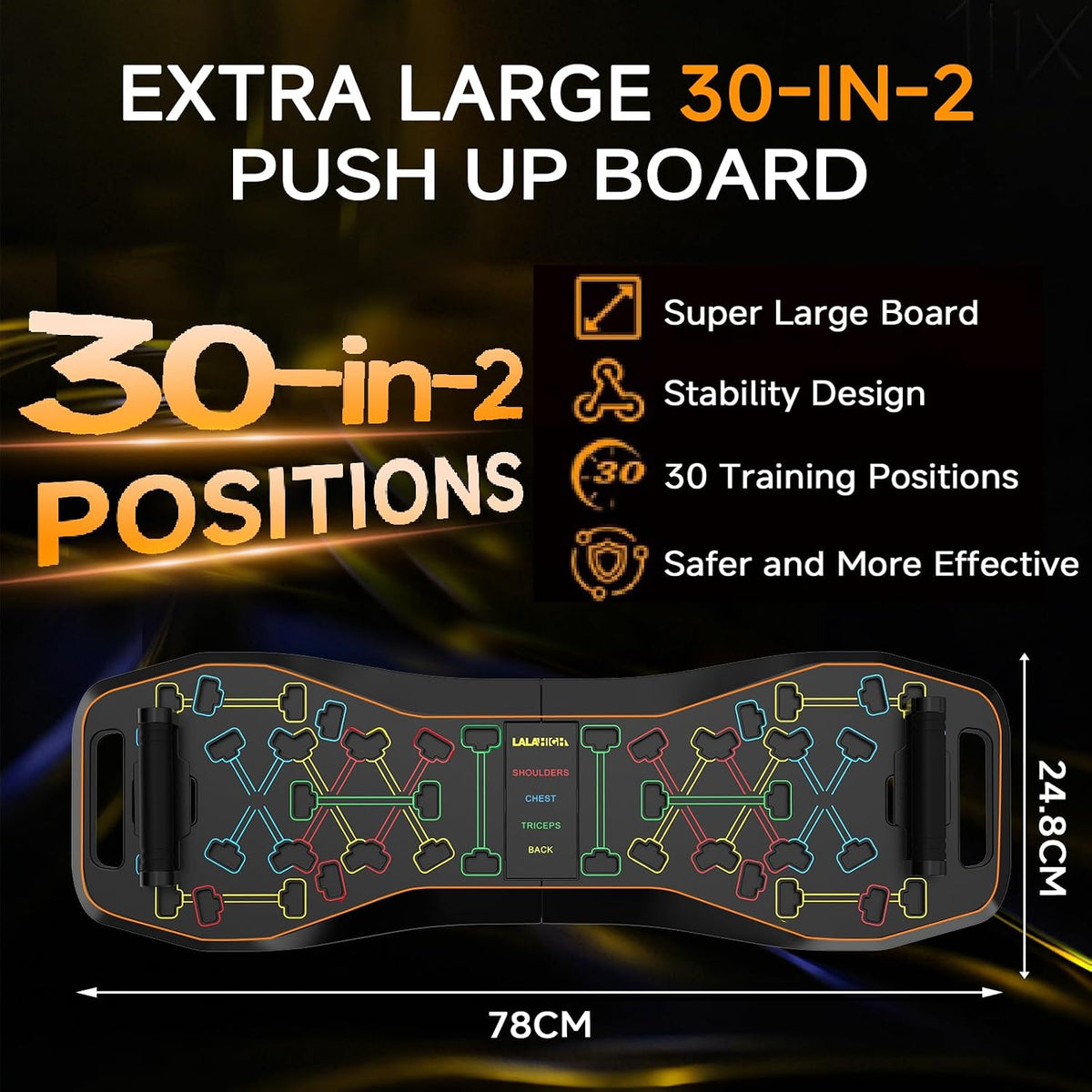 Upgraded Push Up Board,36 in 1 Home Gym Equipment with Ab Roller Wheel & Resistance Bands, Portable Foldable Workout Board for Full Body Strength Training Men Women,Gift for Boyfriend