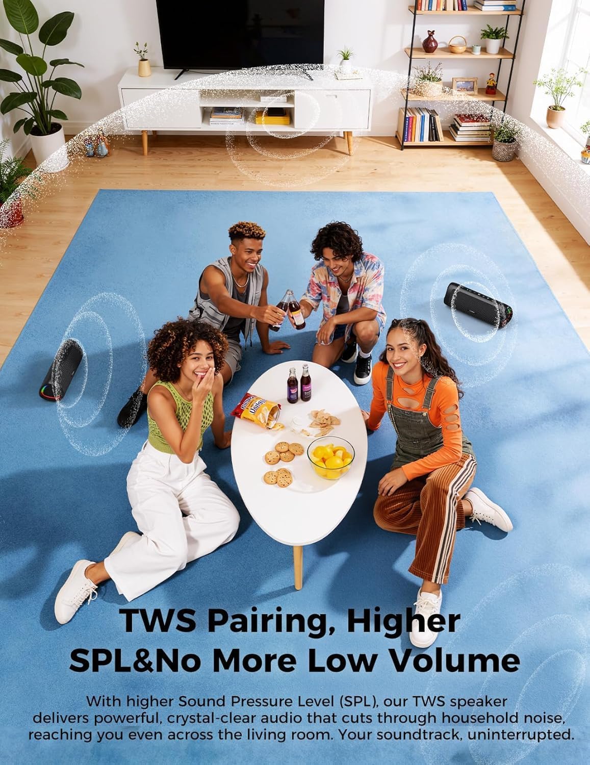 Portable Bluetooth Speaker 20W, IPX5 Waterproof, 24H Playtime