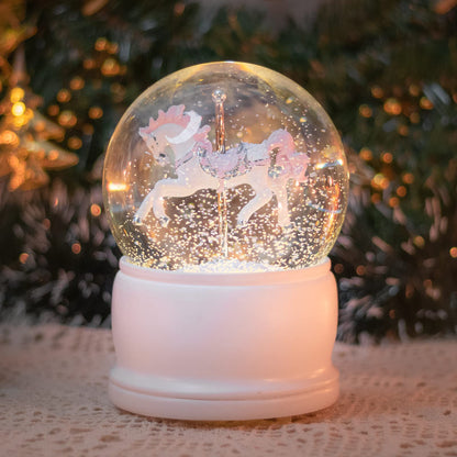 Musical Snow Globe with Color Changing LED Lights, Snowman Music Box