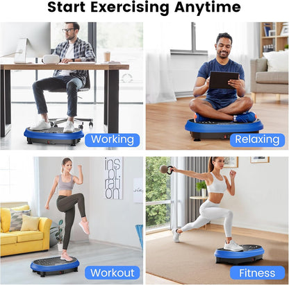 HVX Vibration Plate Exercise Machine 450 lbs Capacity Lymphatic Drainage