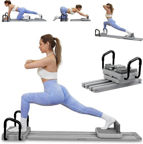 Pilates Reformer Board with 66.9'' Extended Track Portable Pilate Machine