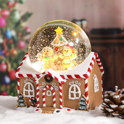 Musical Snow Globe with Color Changing LED Lights, Snowman Music Box