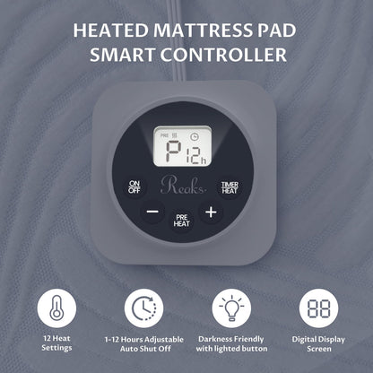 Heated Mattress Pad Queen with Preheat & Memory, 3D Air Fabric