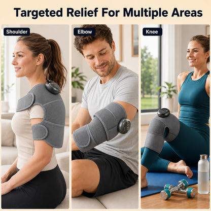Heated Knee Massager, Cordless with 4 Heat Levels & Vibration