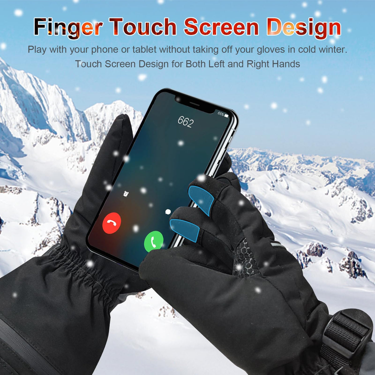 Rechargeable Heated Gloves for Men Women Hand Warmers Winter Ski Gloves