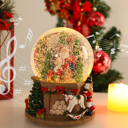 Musical Snow Globe with Color Changing LED Lights, Snowman Music Box